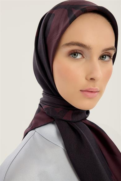 FARAH MULBERRY İPEK EŞARP 90*90 CM - MÜRDÜM