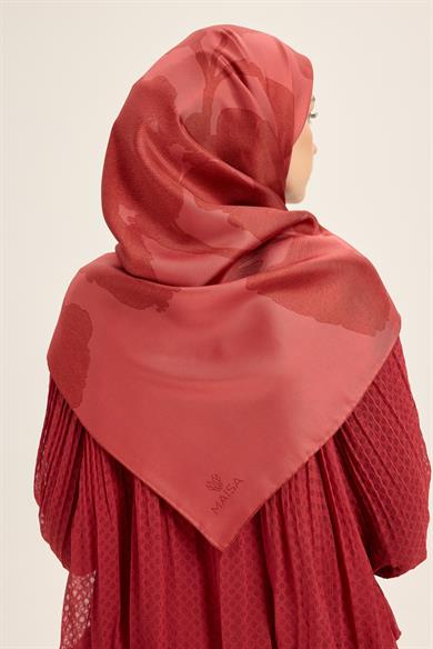 FARAH MULBERRY İPEK EŞARP 90*90 CM - VİŞNE