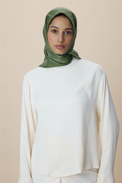 FARAH MULBERRY İPEK EŞARP 90*90 CM - YEŞİL