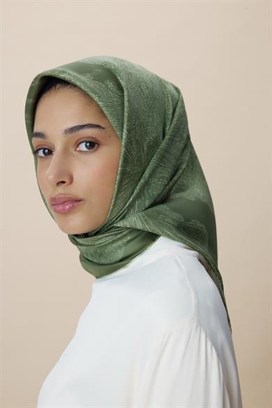 FARAH MULBERRY İPEK EŞARP 90*90 CM - YEŞİL