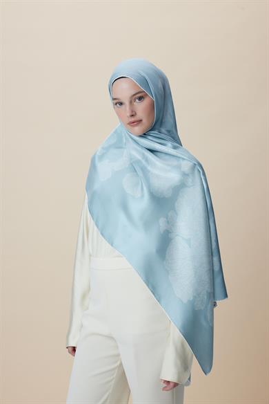 FARAH MULBERRY İPEK ŞAL 70*190 - AÇIK MAVİ
