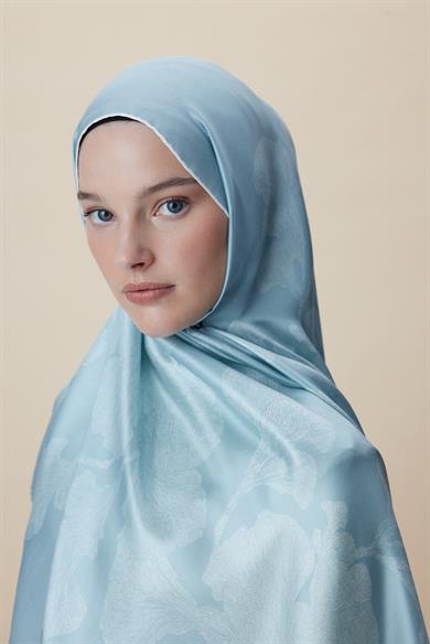 FARAH MULBERRY İPEK ŞAL 70*190 - AÇIK MAVİ