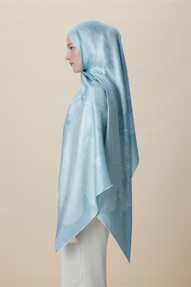 FARAH MULBERRY İPEK ŞAL 70*190 - AÇIK MAVİ