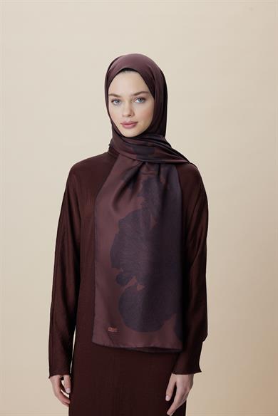 FARAH MULBERRY İPEK ŞAL 70*190 - BORDO