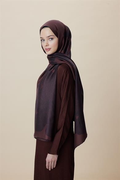 FARAH MULBERRY İPEK ŞAL 70*190 - BORDO