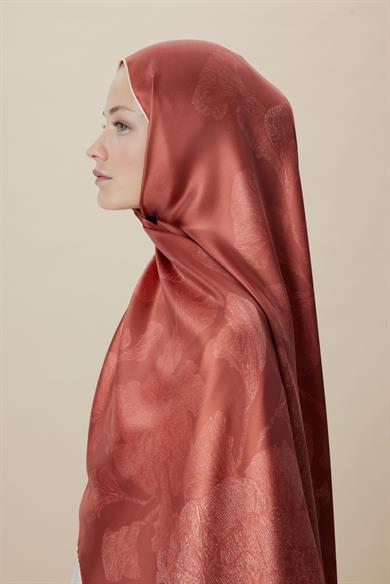 FARAH MULBERRY İPEK ŞAL 70*190 - GÜL KURUSU