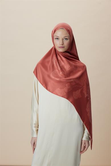 FARAH MULBERRY İPEK ŞAL 70*190 - GÜL KURUSU