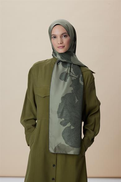 FARAH MULBERRY İPEK ŞAL 70*190 - HAKİ