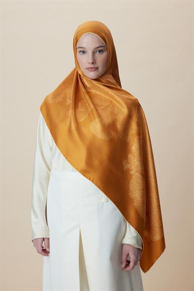 FARAH MULBERRY İPEK ŞAL 70*190 - HARDAL