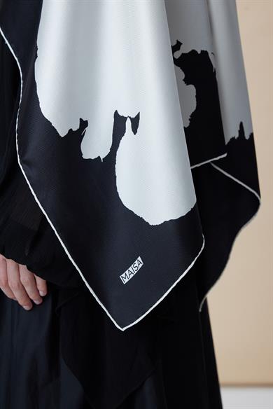 FARAH MULBERRY İPEK ŞAL 70*190 - K. BEYAZ