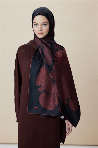 FARAH MULBERRY İPEK ŞAL 70*190 - KIRMIZI