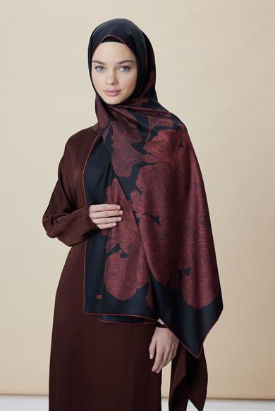 FARAH MULBERRY İPEK ŞAL 70*190 - KIRMIZI