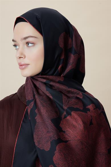 FARAH MULBERRY İPEK ŞAL 70*190 - KIRMIZI