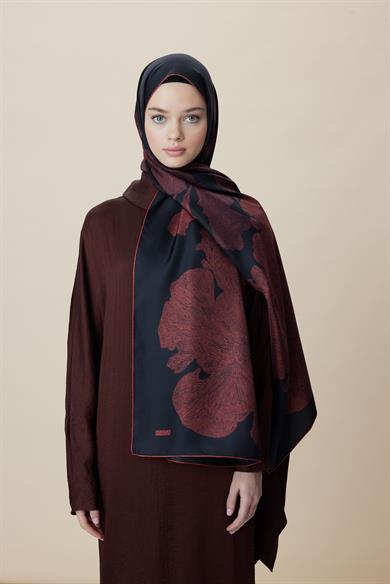 FARAH MULBERRY İPEK ŞAL 70*190 - KIRMIZI