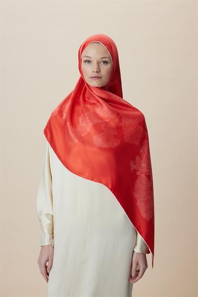 FARAH MULBERRY İPEK ŞAL 70*190 - MERCAN