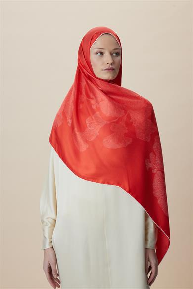 FARAH MULBERRY İPEK ŞAL 70*190 - MERCAN