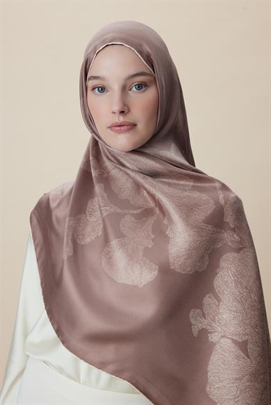 FARAH MULBERRY İPEK ŞAL 70*190 - SÜTLÜ KAHVE