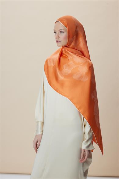 FARAH MULBERRY İPEK ŞAL 70*190 - TURUNCU