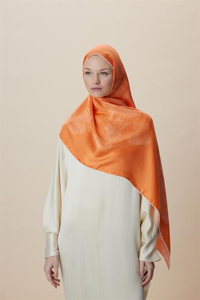 FARAH MULBERRY İPEK ŞAL 70*190 - TURUNCU