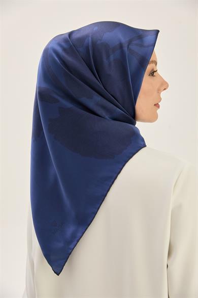 FARAH SURA İPEK EŞARP 90*90 CM - SAKS