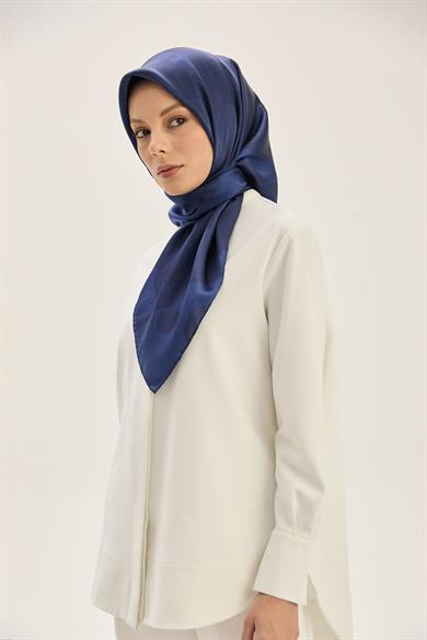FARAH SURA İPEK EŞARP 90*90 CM - SAKS