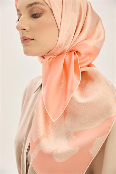 FARAH SURA İPEK EŞARP 90*90 CM - SOMON