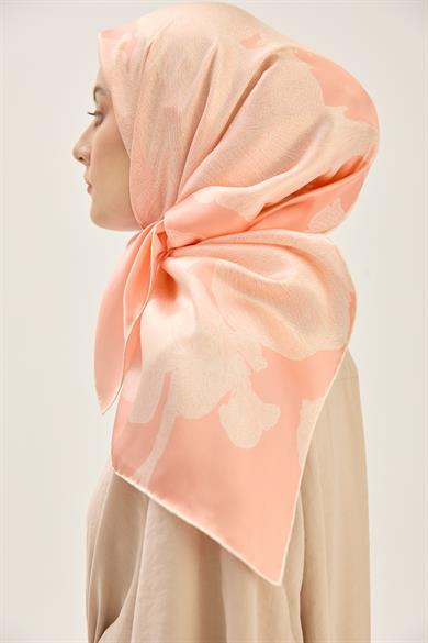 FARAH SURA İPEK EŞARP 90*90 CM - SOMON