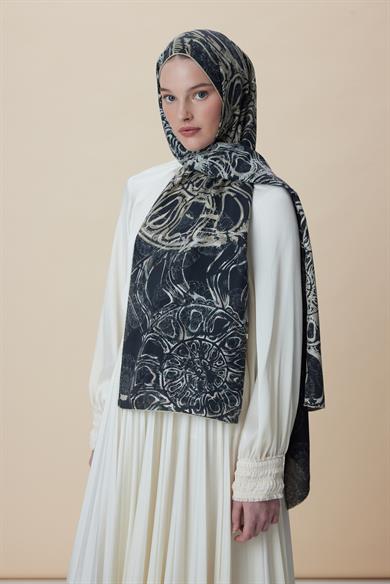 FASL PAMUK İPEK ŞAL 70*190 CM - ANTRASİT