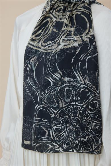 FASL PAMUK İPEK ŞAL 70*190 CM - ANTRASİT