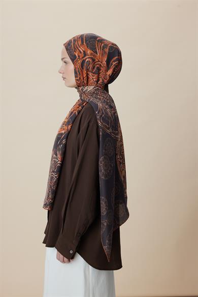FASL PAMUK İPEK ŞAL 70*190 CM - BAKIR