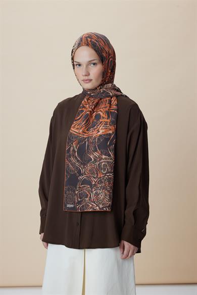 FASL PAMUK İPEK ŞAL 70*190 CM - BAKIR