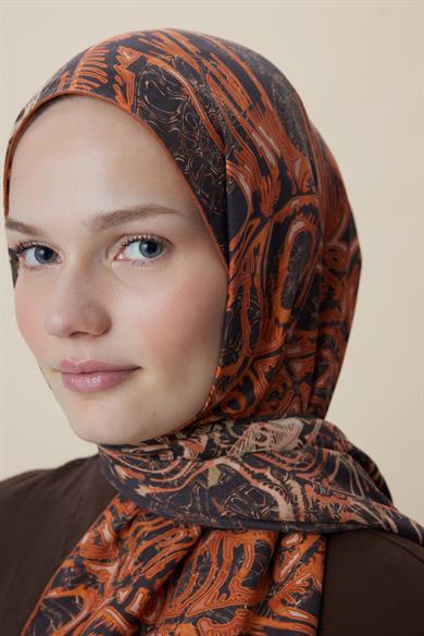 FASL PAMUK İPEK ŞAL 70*190 CM - BAKIR