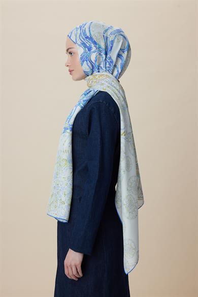 FASL PAMUK İPEK ŞAL 70*190 CM - EKRU