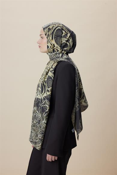FASL PAMUK İPEK ŞAL 70*190 CM - KAHVERENGİ