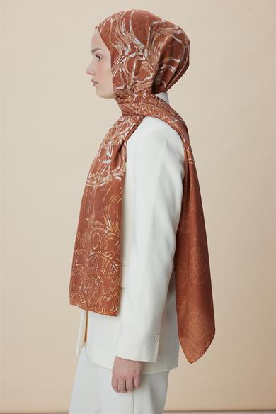 FASL PAMUK İPEK ŞAL 70*190 CM - TARÇIN