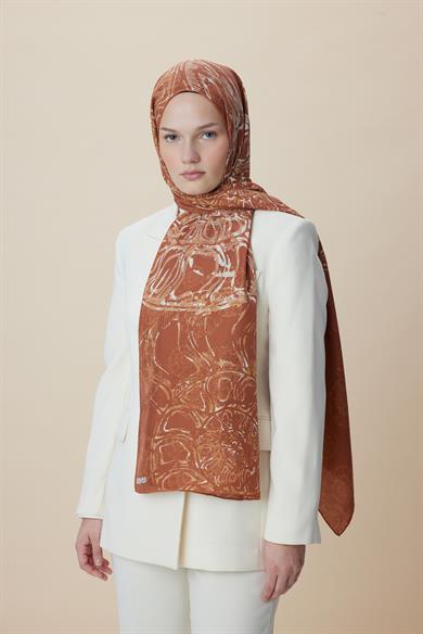 FASL PAMUK İPEK ŞAL 70*190 CM - TARÇIN