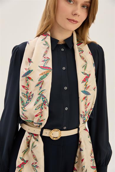 FER PAMUK İPEK ŞAL 70*190 CM - CAMEL