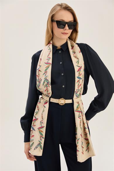 FER PAMUK İPEK ŞAL 70*190 CM - CAMEL