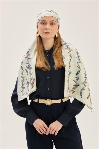 FER PAMUK İPEK ŞAL 70*190 CM - DUMAN