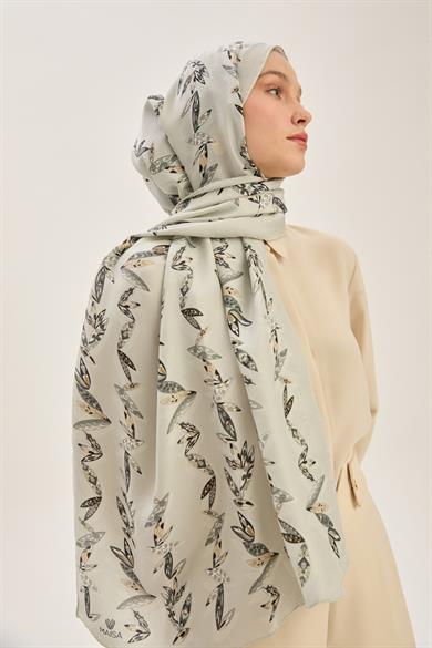 FER PAMUK İPEK ŞAL 70*190 CM - GRİ