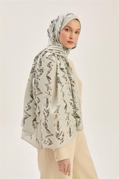 FER PAMUK İPEK ŞAL 70*190 CM - GRİ