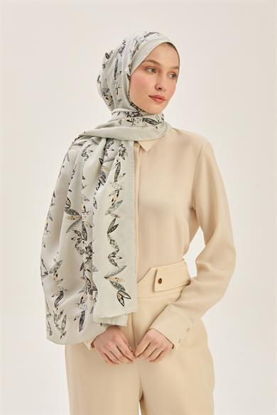 FER PAMUK İPEK ŞAL 70*190 CM - GRİ