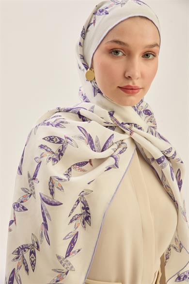 FER PAMUK İPEK ŞAL 70*190 CM - LİLA