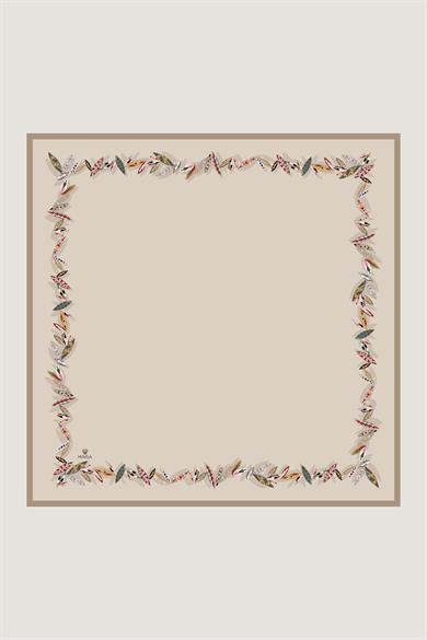 FER TİVİL İPEK EŞARP 90*90 CM - BEJ