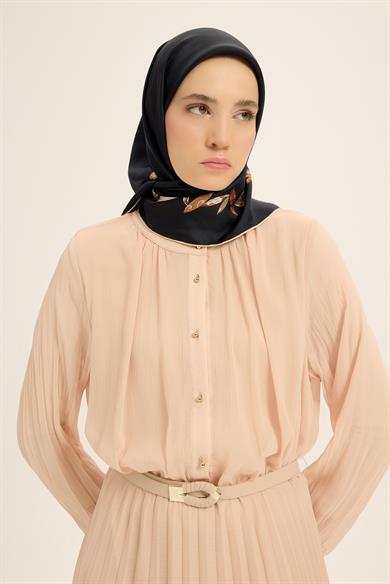 FER TİVİL İPEK EŞARP 90*90 CM - SİYAH