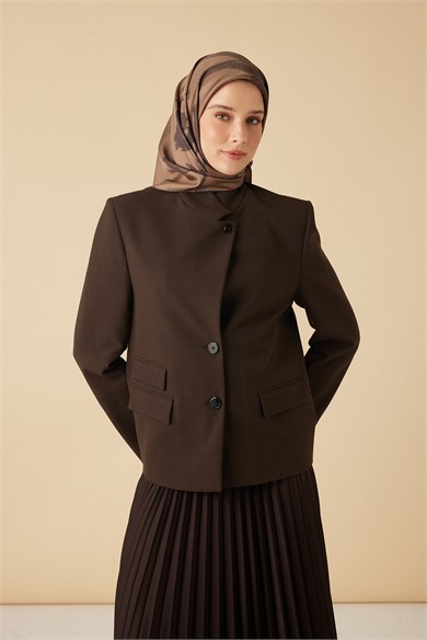FERYA MULBERRY İPEK EŞARP 90*90 CM - CAMEL