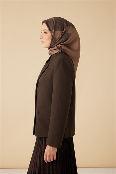 FERYA MULBERRY İPEK EŞARP 90*90 CM - CAMEL