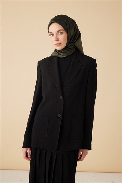 FERYA MULBERRY İPEK EŞARP 90*90 CM - HAKİ