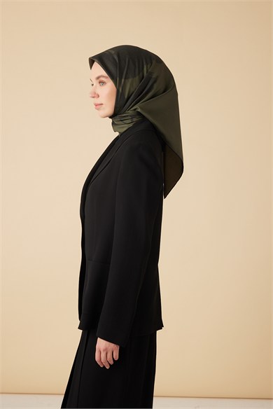 FERYA MULBERRY İPEK EŞARP 90*90 CM - HAKİ