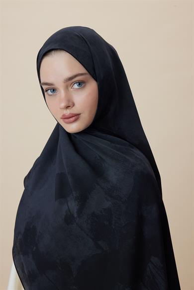 GELİNCİK KREP İPEK ŞAL 70*190 CM - ANTRASİT